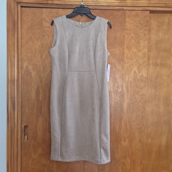 Calvin Klein Faux Suede Sheath Dress, size 12 - Picture 5 of 16
